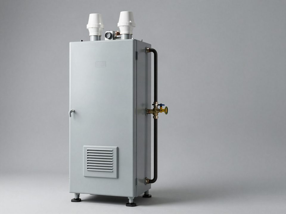 Illustration of a high-efficiency gas furnace (not a specific brand or model)