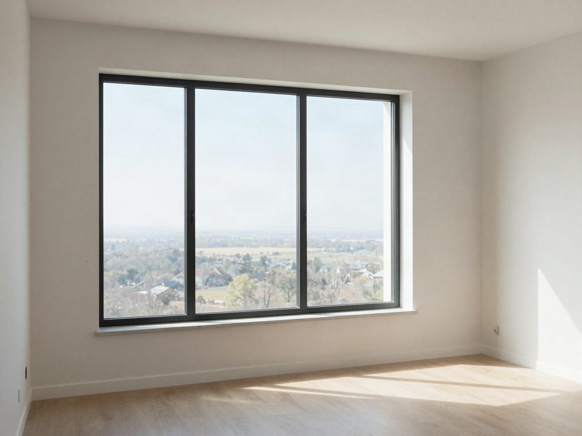 A new energy-efficient window in a bright room